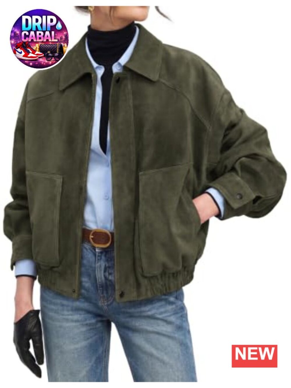 Faux Suede Oversized Bomber Jacket Zip Front Snap Cuffs Casual Fall Coat